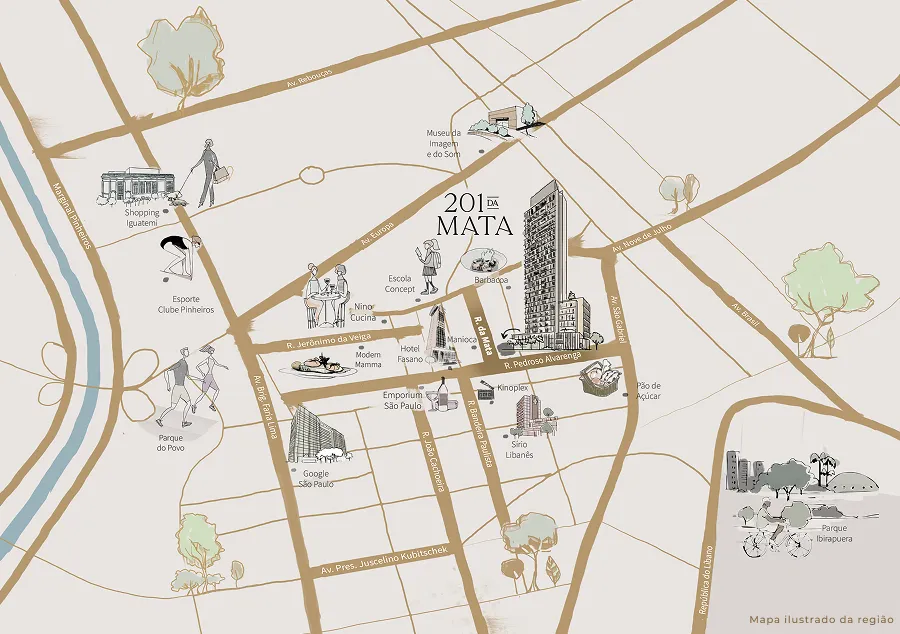 Mapa de localização do 201 da Mata